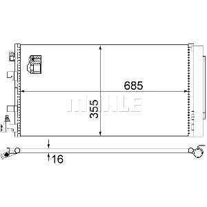 Kondenzator, klima-uređaj MAHLE AC 630 000S IC-G0LLXY