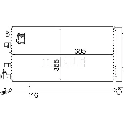 Kondenzator, klima-uređaj MAHLE AC 630 000S IC-G0LLXY