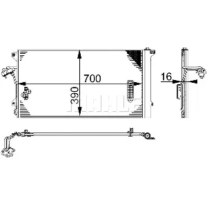 Kondenzator, klima-uređaj MAHLE AC 659 000S IC-G0KC9K