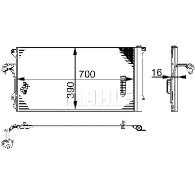 Kondenzator, klima-uređaj MAHLE AC 659 000S IC-G0KC9K