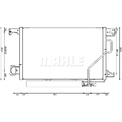Kondenzator, klima-uređaj MAHLE AC 662 000S IC-G0LLYR