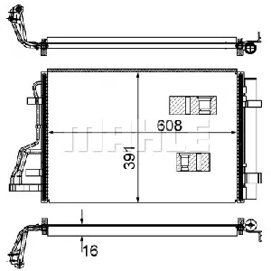 Kondenzator, klima-uređaj MAHLE AC 697 000S IC-G0LLZU