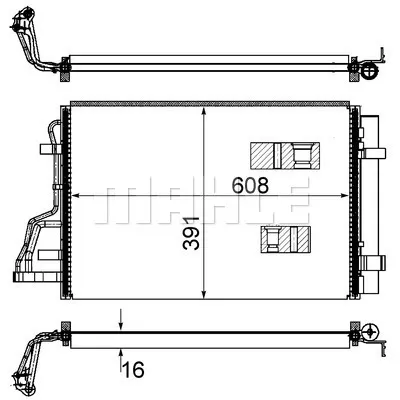 Kondenzator, klima-uređaj MAHLE AC 697 000S IC-G0LLZU