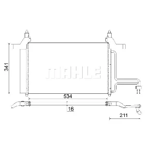 Kondenzator, klima-uređaj MAHLE AC 790 000S IC-G0LM1X