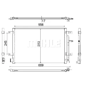 Kondenzator, klima-uređaj MAHLE AC 812 000S IC-G0LM2X