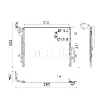 Kondenzator, klima-uređaj MAHLE AC 849 000S IC-G0LM4F