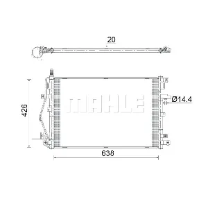 Kondenzator, klima-uređaj MAHLE AC 924 000S IC-G0LM5X