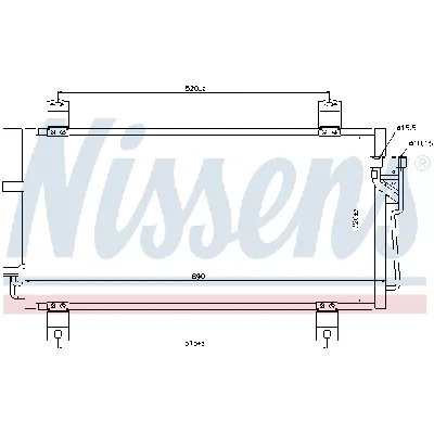 Kondenzator, klima-uređaj NISSENS NIS 940032 IC-B75BBB
