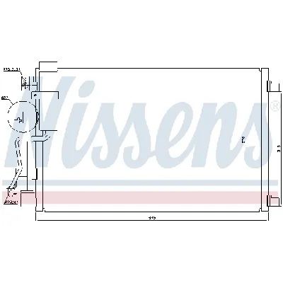 Kondenzator, klima-uređaj NISSENS NIS 940041 IC-B2B032