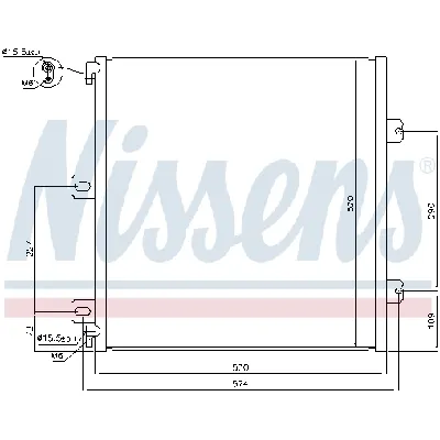 Kondenzator, klima-uređaj NISSENS NIS 940076 IC-B57D2A