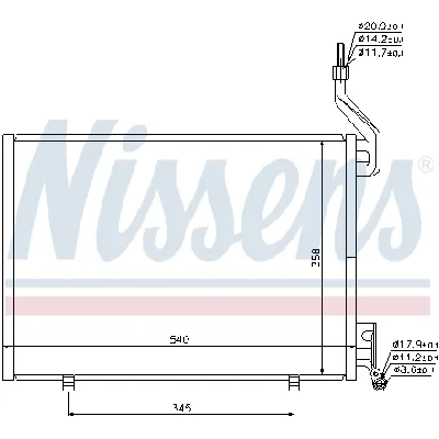 Kondenzator, klima-uređaj NISSENS NIS 940107 IC-BBD28F
