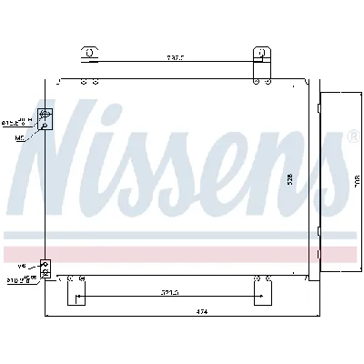 Kondenzator, klima-uređaj NISSENS NIS 940122 IC-B8BEF3