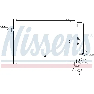 Kondenzator, klima-uređaj NISSENS NIS 940125 IC-BDC1FA