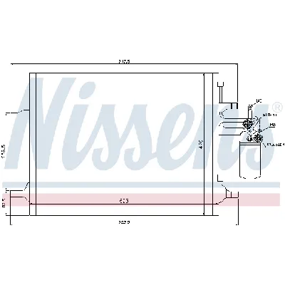 Kondenzator, klima-uređaj NISSENS NIS 940159 IC-C089BB