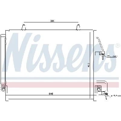 Kondenzator, klima-uređaj NISSENS NIS 940166 IC-BDC1EE