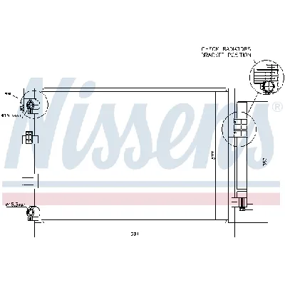 Kondenzator, klima-uređaj NISSENS NIS 940222 IC-C3E256