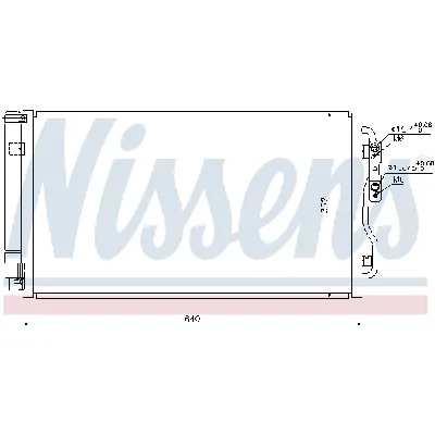 Kondenzator, klima-uređaj NISSENS NIS 940236 IC-C54857