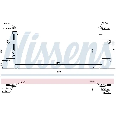 Kondenzator, klima-uređaj NISSENS NIS 940264 IC-D17A05