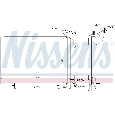 Kondenzator, klima-uređaj NISSENS NIS 940285 IC-D17A0A