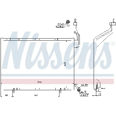 Kondenzator, klima-uređaj NISSENS NIS 940287 IC-D17A08