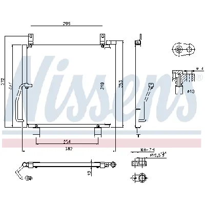 Kondenzator, klima-uređaj NISSENS NIS 940301 IC-C72F14
