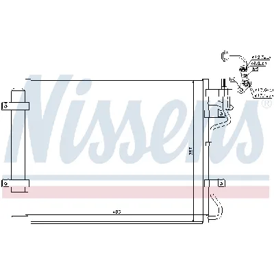 Kondenzator, klima-uređaj NISSENS NIS 940314 IC-C7185A