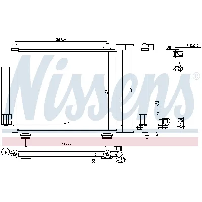Kondenzator, klima-uređaj NISSENS NIS 940315 IC-C72F18