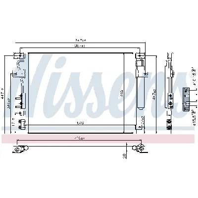Kondenzator, klima-uređaj NISSENS NIS 940348 IC-D17A58