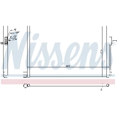 Kondenzator, klima-uređaj NISSENS NIS 940364 IC-D17AA7