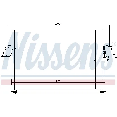 Kondenzator, klima-uređaj NISSENS NIS 94038 IC-473980