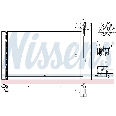 Kondenzator, klima-uređaj NISSENS NIS 940415 IC-D982D9