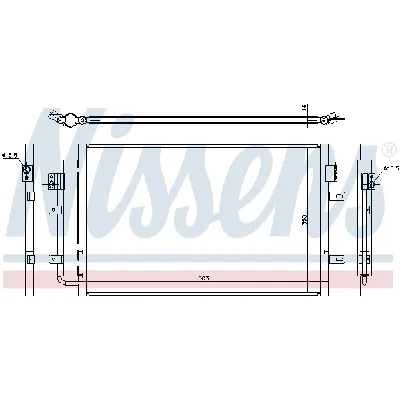 Kondenzator, klima-uređaj NISSENS NIS 940431 IC-D869EC