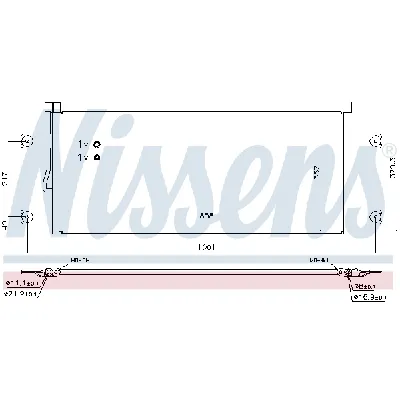 Kondenzator, klima-uređaj NISSENS NIS 940543 IC-D4A5E2