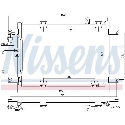 Kondenzator, klima-uređaj NISSENS NIS 940578 IC-D6791D