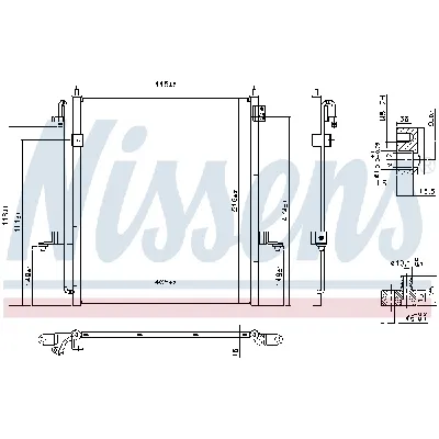 Kondenzator, klima-uređaj NISSENS NIS 940610 IC-D7429C