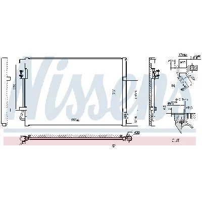 Kondenzator, klima-uređaj NISSENS NIS 940633 IC-E0B766