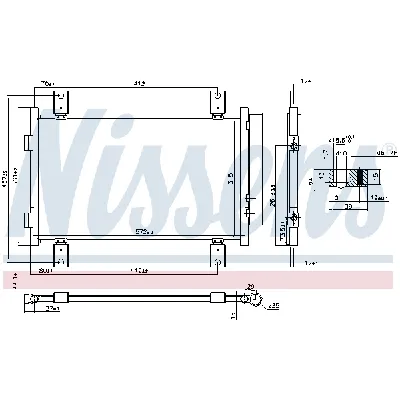 Kondenzator, klima-uređaj NISSENS NIS 940635 IC-D9ABFF