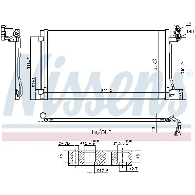 Kondenzator, klima-uređaj NISSENS NIS 940793 IC-E447C7