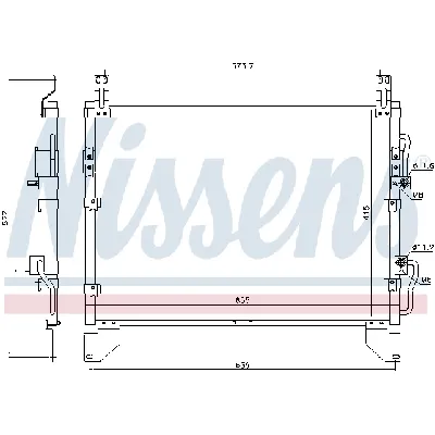 Kondenzator, klima-uređaj NISSENS NIS 940805 IC-E53EDC