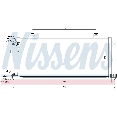 Kondenzator, klima-uređaj NISSENS NIS 941029 IC-E32BD5