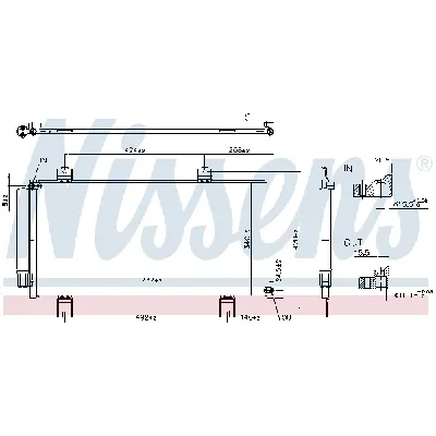 Kondenzator, klima-uređaj NISSENS NIS 941039 IC-E0B770