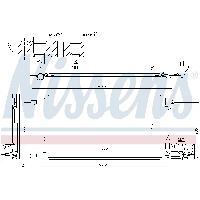 Kondenzator, klima-uređaj NISSENS NIS 941047 IC-E4AA6D