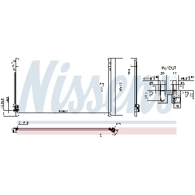 Kondenzator, klima-uređaj NISSENS NIS 941054 IC-E447CC