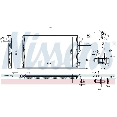 Kondenzator, klima-uređaj NISSENS NIS 941055 IC-E0B7AD