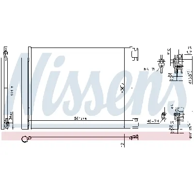 Kondenzator, klima-uređaj NISSENS NIS 941060 IC-E4AA6E