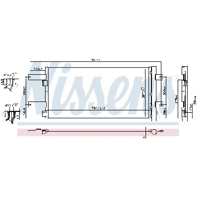 Kondenzator, klima-uređaj NISSENS NIS 941073 IC-E4680C