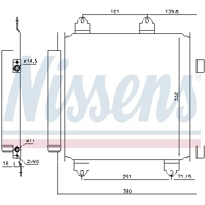 Kondenzator, klima-uređaj NISSENS NIS 941176 IC-G04THF