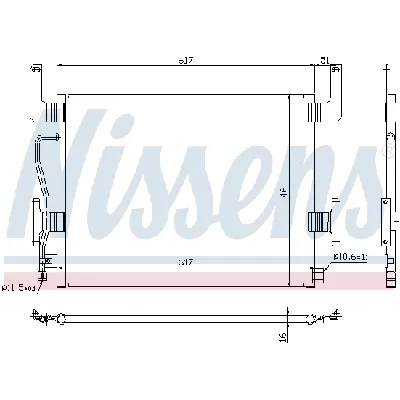 Kondenzator, klima-uređaj NISSENS NIS 94254 IC-A40944