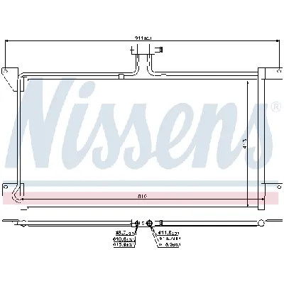 Kondenzator, klima-uređaj NISSENS NIS 94538 IC-A73B33