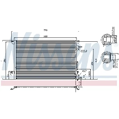 Kondenzator, klima-uređaj NISSENS NIS 94597 IC-9D296A
